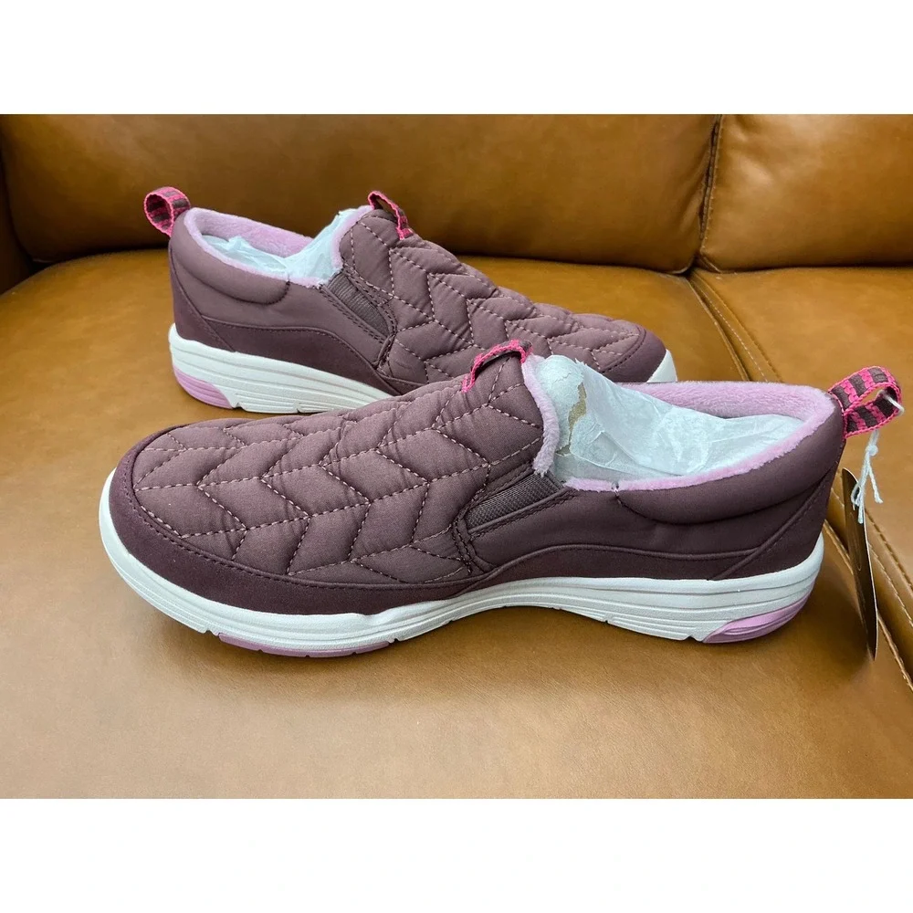 Ryka Ava 3 Slip-On Sneakers Womens 8 Purple New Quilted Faux Fur Lined Walking - Picture 3 of 8
